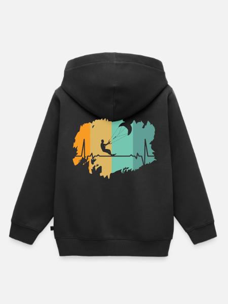 Kitesurfing - Kinder Premium Organic Hoodie - Schwarz