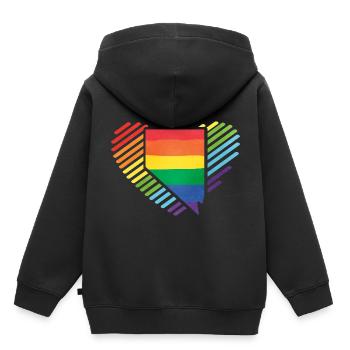 Stolz LGBT Nevada - Kinder Premium Organic Hoodie - Schwarz - Hinten - AI Model Kid Male (0cm)