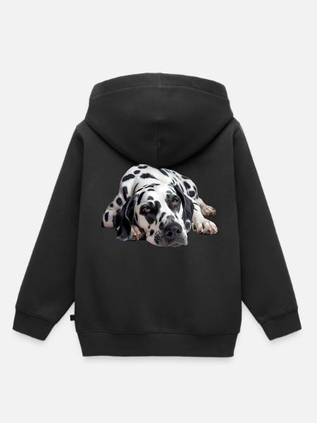 Dalmatian - Kinder Premium Organic Hoodie - Schwarz
