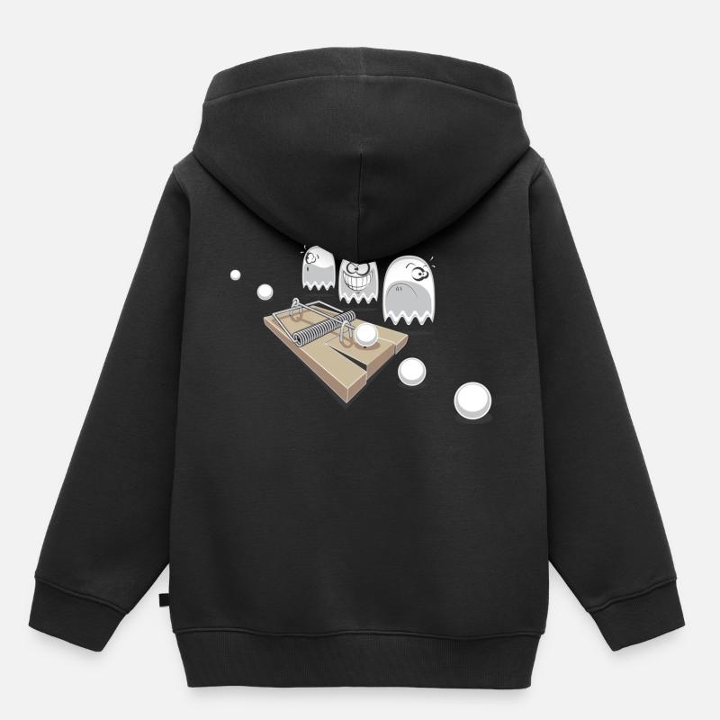 Catch Pac ! - Sweat Premium à capuche enfant bio - noir