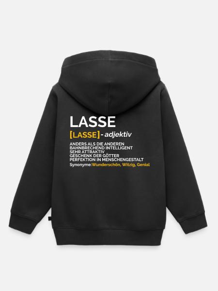 Lasse - Kinder Premium Organic Hoodie - Schwarz