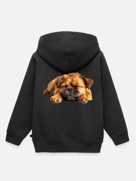 Brussels Griffon - Kinder Premium Organic Hoodie - Schwarz