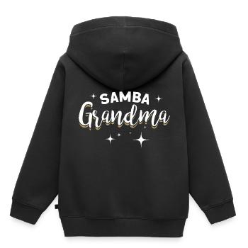 Samba - Kinder Premium Organic Hoodie - Schwarz - Hinten - AI Model Kid Male (0cm)