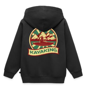 Kajak Propaganda | Kanu Kanusport Wassersport - Kinder Premium Organic Hoodie - Schwarz - Hinten - AI Model Kid Male (0cm)