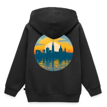 Potsdam Skyline - Kids Premium Organic Hoodie - black - Back - AI Model Kid Male (0cm)