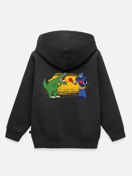 Roboter - Kinder Premium Organic Hoodie - Schwarz