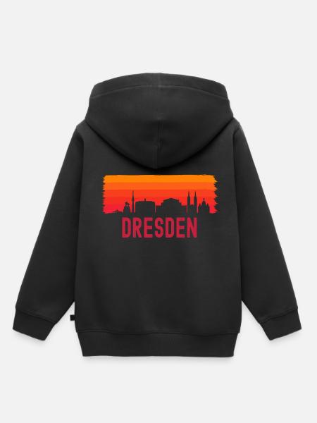 Dresden - Kinder Premium Organic Hoodie - Schwarz
