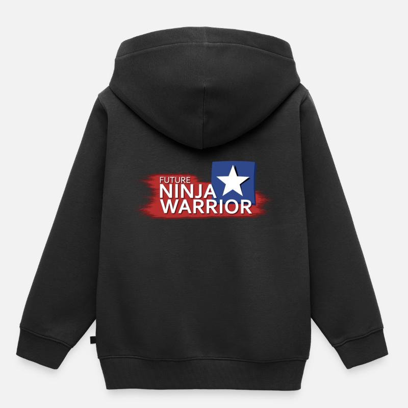 Futur guerrier ninja - Sweat Premium à capuche enfant bio - noir