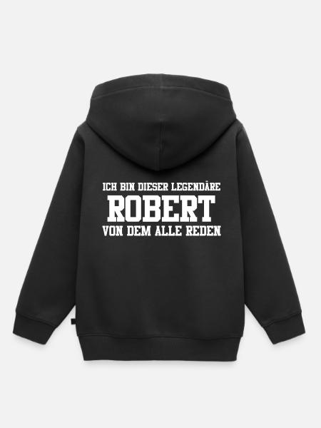 Robert Name Design - Kinder Premium Organic Hoodie - Schwarz