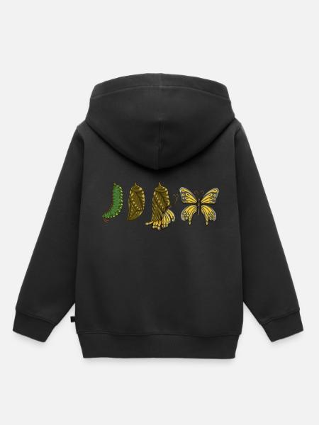 Raupe - Kinder Premium Organic Hoodie - Schwarz