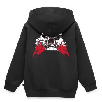 requin - Sweat Premium à capuche enfant bio - noir - Dos - AI Model Kid Male (0cm)
