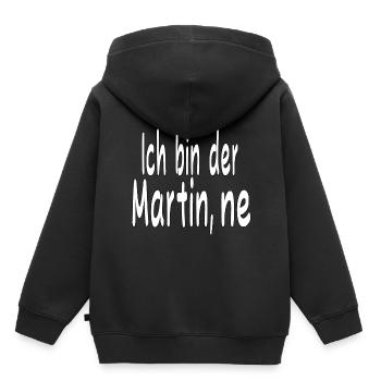Ich bin der Martin ne - Kinder Premium Organic Hoodie - Schwarz - Hinten - AI Model Kid Male (0cm)