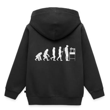3D Printing - Kids Premium Organic Hoodie - black - Back - AI Model Kid Male (0cm)
