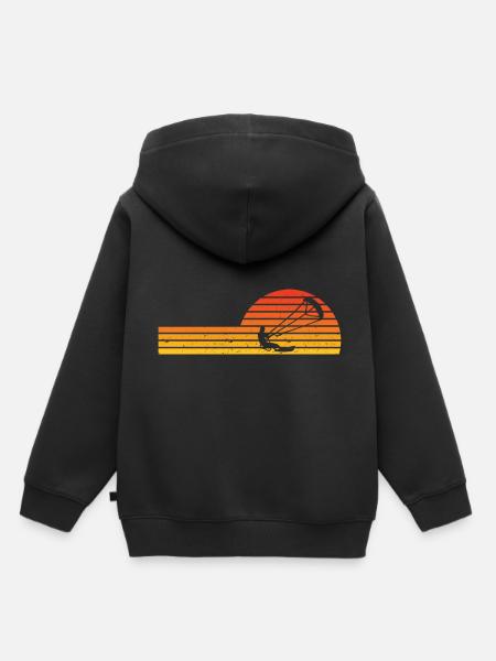 Kitesurfing - Kinder Premium Organic Hoodie - Schwarz