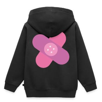Cute plaster gift idea - Kids Premium Organic Hoodie - black - Back - AI Model Kid Male (0cm)