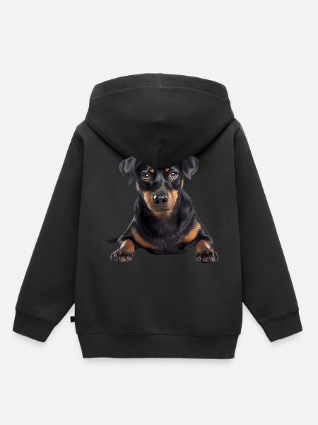 Austrian Pinscher - Kinder Premium Organic Hoodie - Schwarz