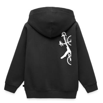 halbes Liegerad - Kinder Premium Organic Hoodie - Schwarz - Hinten - AI Model Kid Male (0cm)