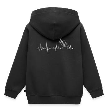 heart of guitar - Kinder Premium Organic Hoodie - Schwarz - Hinten - AI Model Kid Male (0cm)