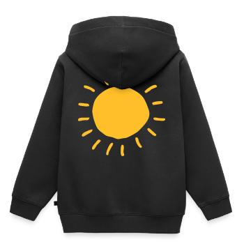 Idée cadeau ciel étoile soleil pour l'été - Sweat Premium à capuche enfant bio - noir - Dos - AI Model Kid Male (0cm)