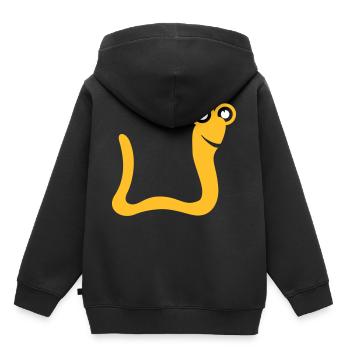 Worm snake - Kids Premium Organic Hoodie - black - Back - AI Model Kid Male (0cm)