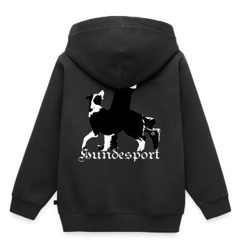 Border Collie,Hundesport,Hunderasse,Collie, - Kinder Premium Organic Hoodie - Schwarz - Hinten - AI Model Kid Male (0cm)