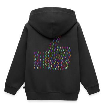 I like this Comme! Thumbs Up! - Sweat Premium à capuche enfant bio - noir - Dos - AI Model Kid Male (0cm)