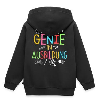 Genie in Ausbildung - Kinder Premium Organic Hoodie - Schwarz - Hinten - AI Model Kid Male (0cm)