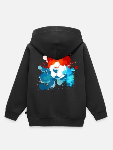 Fussball Farben. Geschenkidee! - Kinder Premium Organic Hoodie - Schwarz
