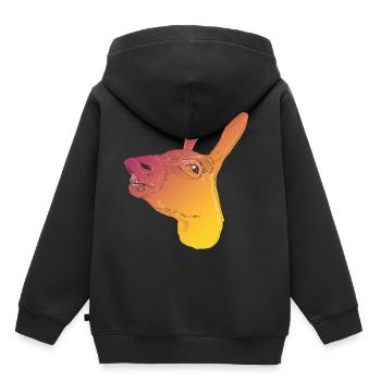 ASS - Kids Premium Organic Hoodie - black - Back - AI Model Kid Male (0cm)