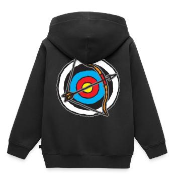Bow and arrow target archer - Kids Premium Organic Hoodie - black - Back - AI Model Kid Male (0cm)