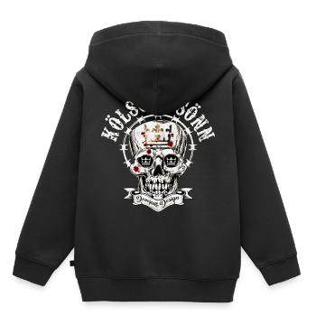 Kölsche Sönn - Kinder Premium Organic Hoodie - Schwarz - Hinten - AI Model Kid Male (0cm)