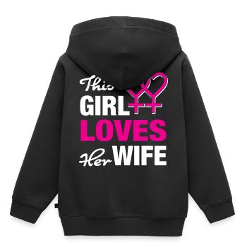 Lesbianism - Kids Premium Organic Hoodie - black - Back - AI Model Kid Male (0cm)