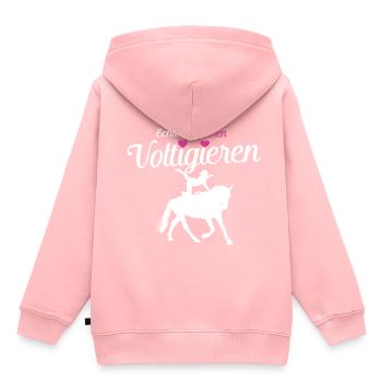 Voltige - Vraies Filles - Sweat Premium à capuche enfant bio - rose - Dos - AI Model Kid Female (0cm)