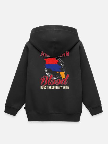 Armenien - Kinder Premium Organic Hoodie - Schwarz