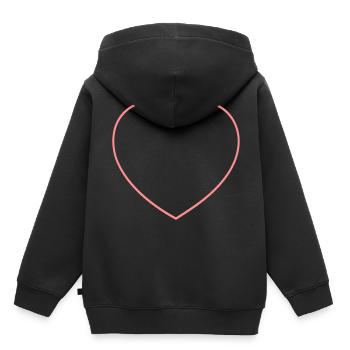 Customizable Heart Outline Outline Heart - Kids Premium Organic Hoodie - black - Back - AI Model Kid Male (0cm)