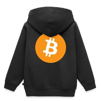 Vintage Bitcoin Shirt Kryptowährung Krypto Währung - Kinder Premium Organic Hoodie - Schwarz - Hinten - AI Model Kid Male (0cm)