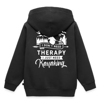 Kayak Kajakfahrer Kayaking Kajak Kajakfahren - Kinder Premium Organic Hoodie - Schwarz - Hinten - AI Model Kid Male (0cm)