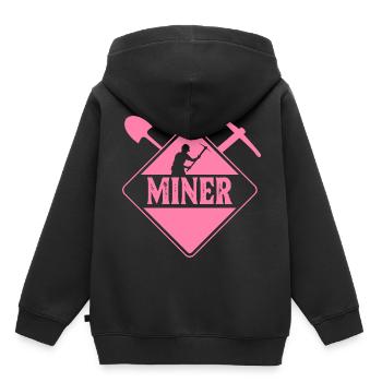 Miners Mining Mining Miner Mine - Kids Premium Organic Hoodie - black - Back - AI Model Kid Male (0cm)