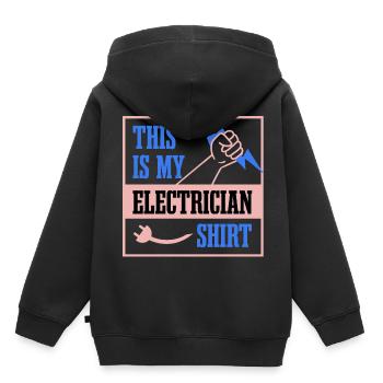 Voltage Circuits Electrician Work Electronic - Kids Premium Organic Hoodie - black - Back - AI Model Kid Male (0cm)