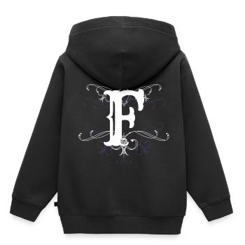 Letter F Letter F - Kids Premium Organic Hoodie - black - Back - AI Model Kid Male (0cm)