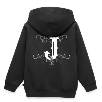 Letter J Letter J - Kids Premium Organic Hoodie - black - Back - AI Model Kid Male (0cm)