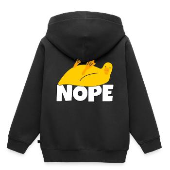 Lazy Duck Nope Not Today Lazy Lazy - Kids Premium Organic Hoodie - black - Back - AI Model Kid Male (0cm)