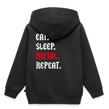Heavy Metal Fan Festival Band Metaller Metalhead - Sweat Premium à capuche enfant bio - noir - Dos - AI Model Kid Male (0cm)