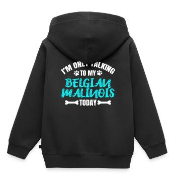 Belgian Malinois - Kinder Premium Organic Hoodie - Schwarz - Hinten - AI Model Kid Male (0cm)