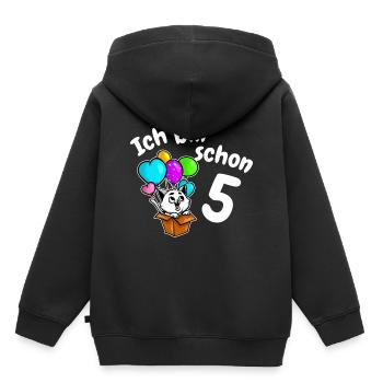 5th Birthday Cute Kitten Cat Five 5 Years - Kids Premium Organic Hoodie - black - Back - AI Model Kid Male (0cm)