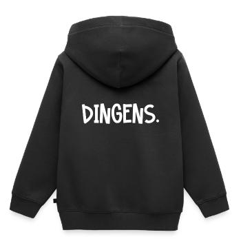 Dingens - Kinder Premium Organic Hoodie - Schwarz - Hinten - AI Model Kid Male (0cm)