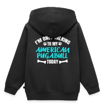 American Pugabull Owner Owner - Kids Premium Organic Hoodie - black - Back - AI Model Kid Male (0cm)