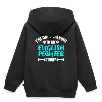 English Pointer - Kids Premium Organic Hoodie - black - Back - AI Model Kid Male (0cm)