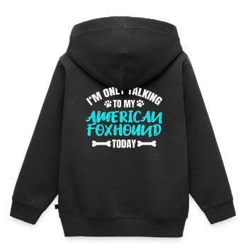 American Foxhound Owner Owner - Kids Premium Organic Hoodie - black - Back - AI Model Kid Male (0cm)