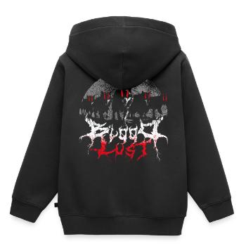 Meute de loups Soif de sang - Sweat Premium à capuche enfant bio - noir - Dos - AI Model Kid Male (0cm)